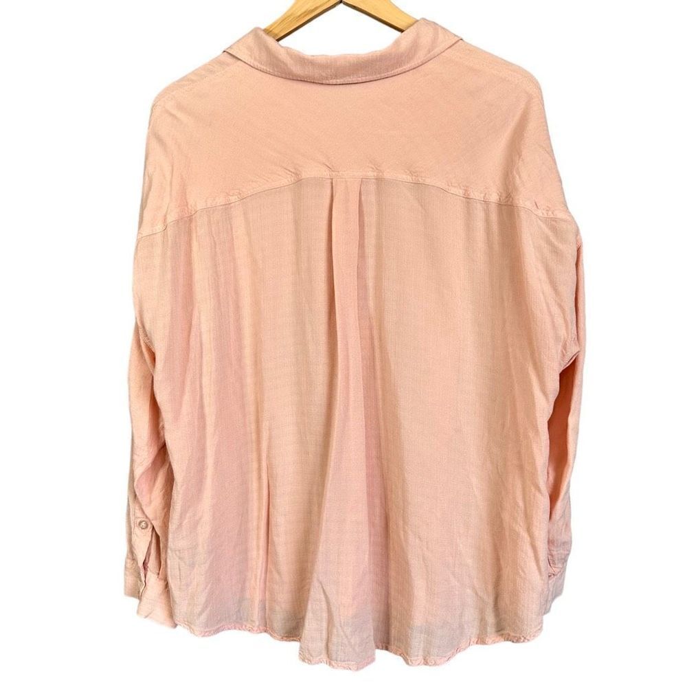 Torrid Linen Drop Shoulder Button-Front Shirt Pal… - image 7